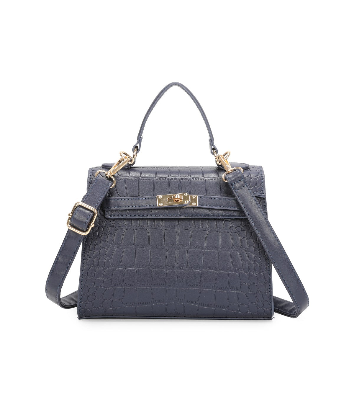 Bolso Coco efecto piel cocodrilo con asa y bandolera ajustable elegante mujer