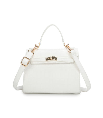 Bolso Coco efecto piel cocodrilo con asa y bandolera ajustable elegante mujer