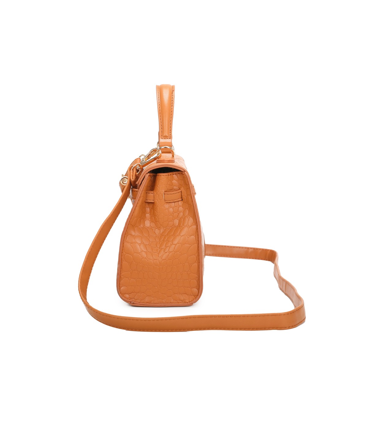 Bolso Coco efecto piel cocodrilo con asa y bandolera ajustable elegante mujer