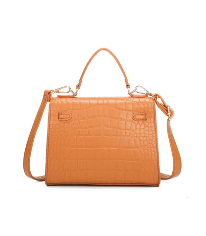 Bolso Coco efecto piel cocodrilo con asa y bandolera ajustable elegante mujer